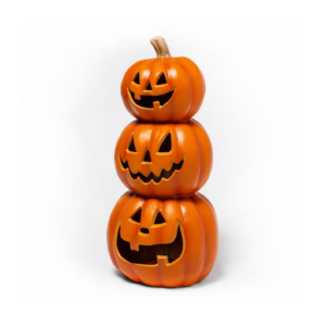 Calabaza Triple con Luz Led Interior 50 x 24 cms. en Plástico