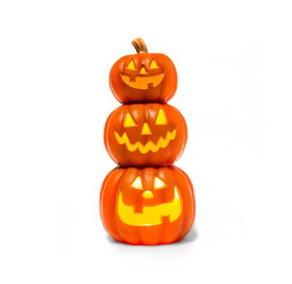 Calabaza Triple con Luz Led Interior 50 x 24 cms. en Plástico - Imagen 2