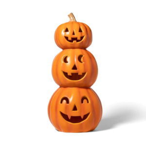Calabaza Triple con Luz Led Interior 53 x 24 cms. en Plástico