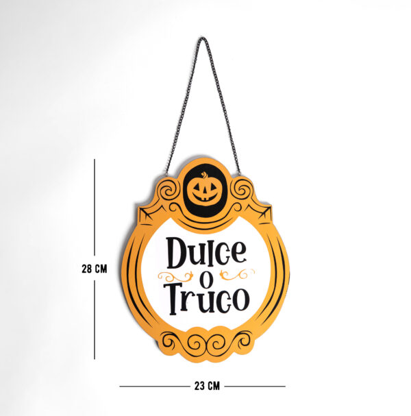 Señalética Puerta Dulces con Cadena 35 x 23 cms. en MDF - Imagen 3