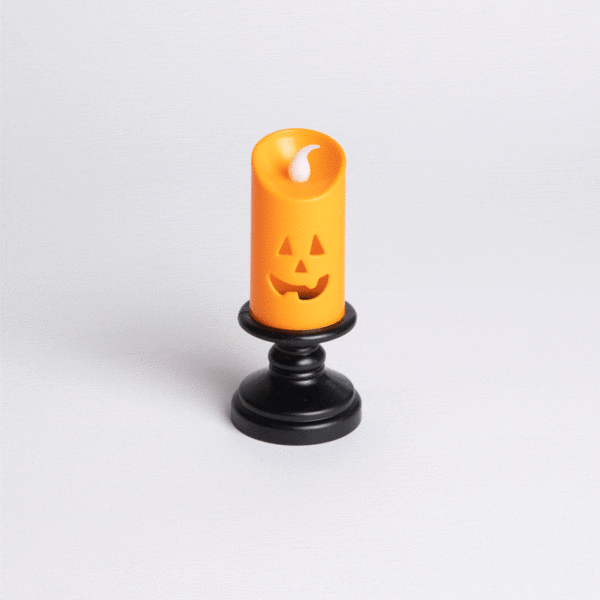 Vela Luz Led Calabaza 10.5 x 4.5 cm.