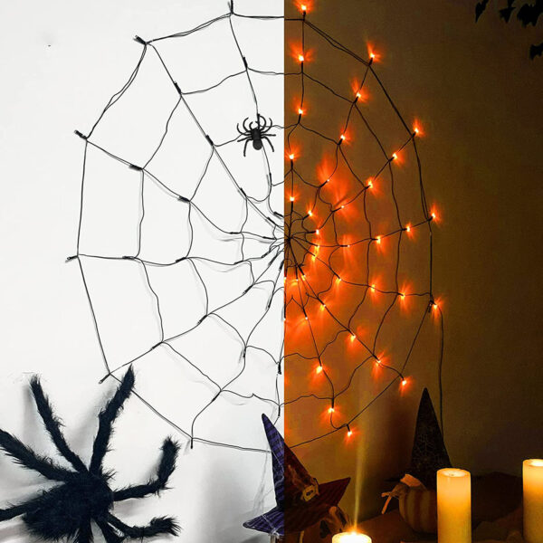 Telaraña con Luces Led para Decoración 120 cms. - Imagen 4