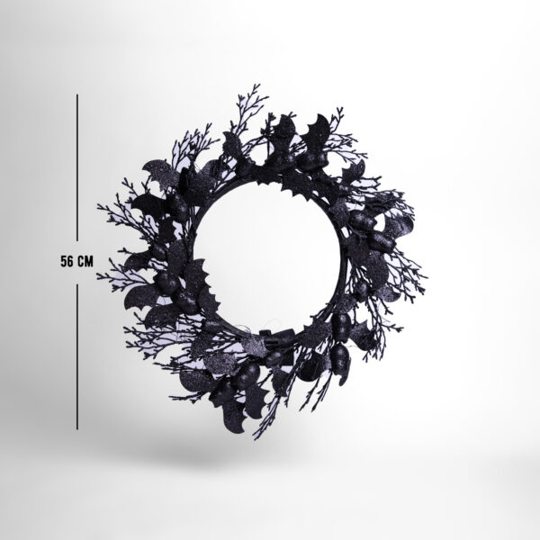 Adorno Puerta Murciélagos con Leds en Color Morado 56 x 56 cms. - Imagen 3