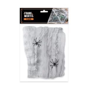 Telaraña Estirable Color Blanco con 2 Arañas