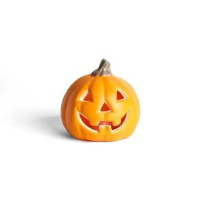 Calabaza con Luz Led Interior 12 x 13 cms. en Plástico