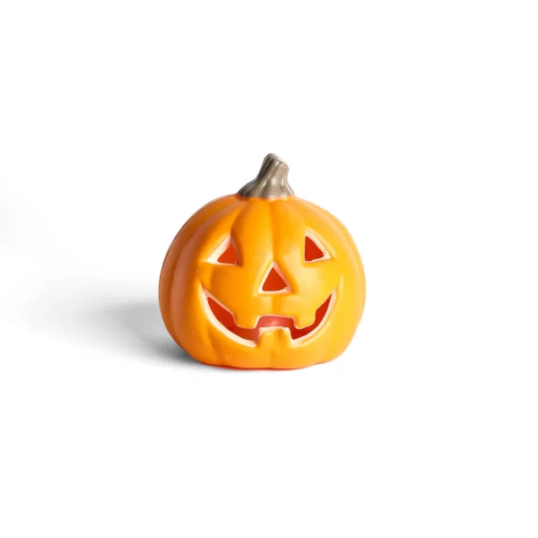 Calabaza con Luz Led Interior 12 x 13 cms. en Plástico