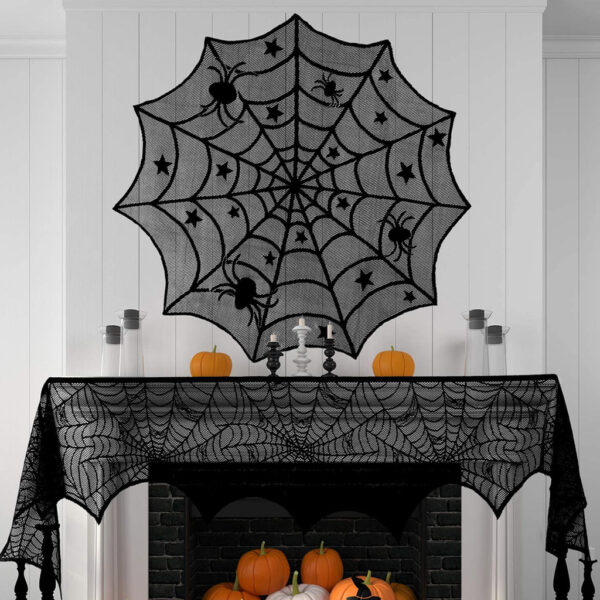 Set de 3 Manteles (Mantel Tela de Araña, Mantel de Chimenea y Mantel de Mesa) - Imagen 4
